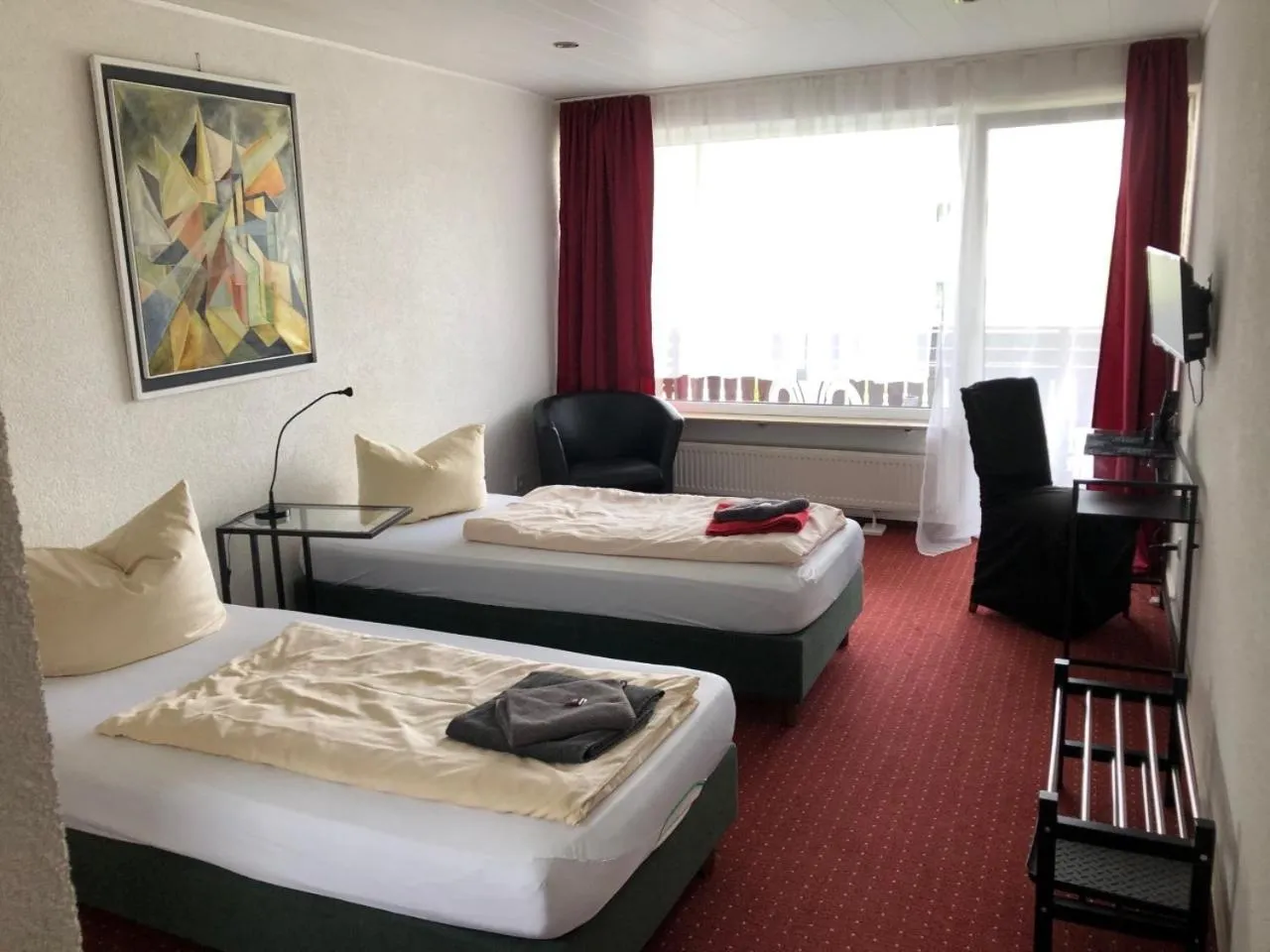 Bed in Hotel Saarland Lebach