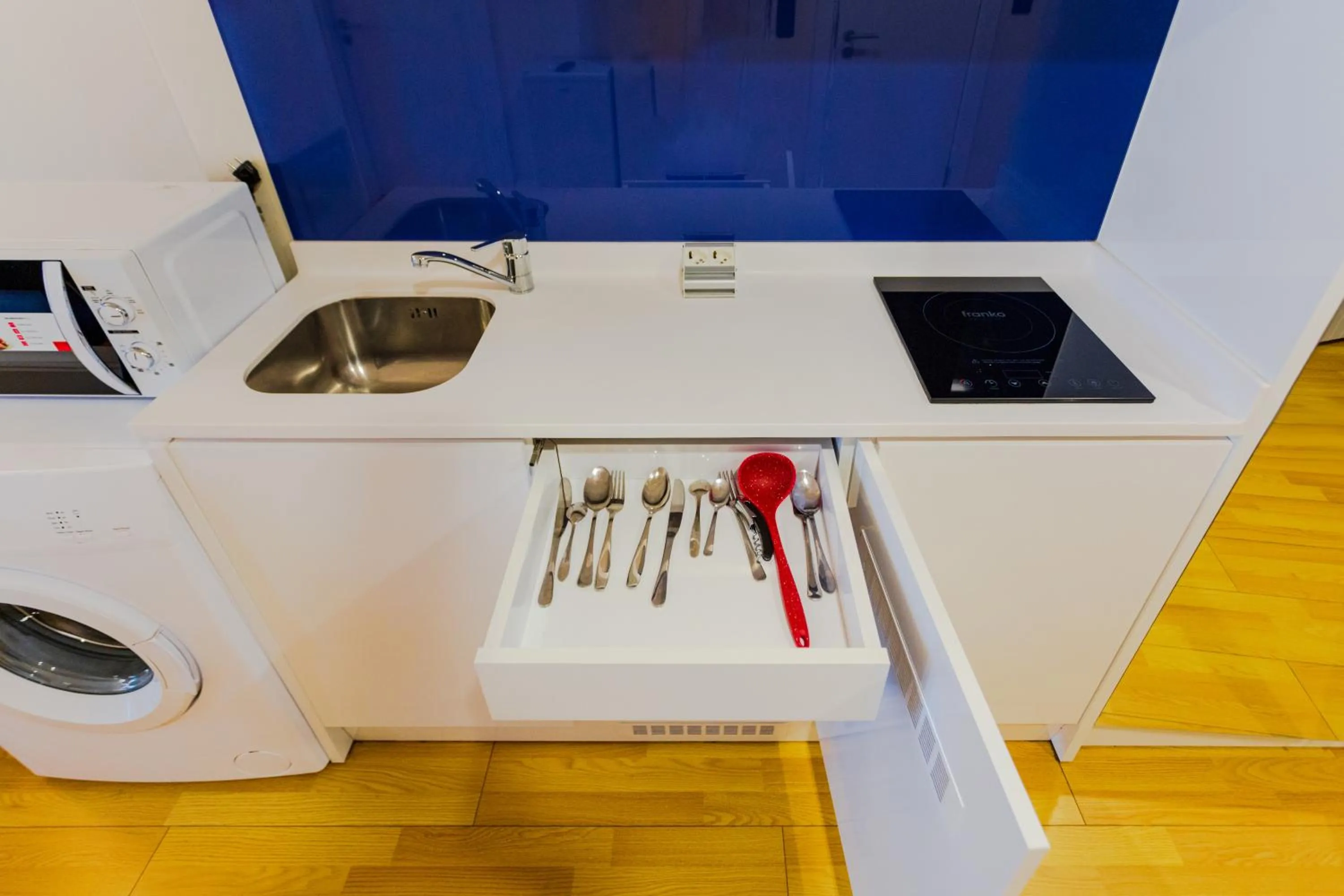 Kitchen or kitchenette in Orbi City Hotel