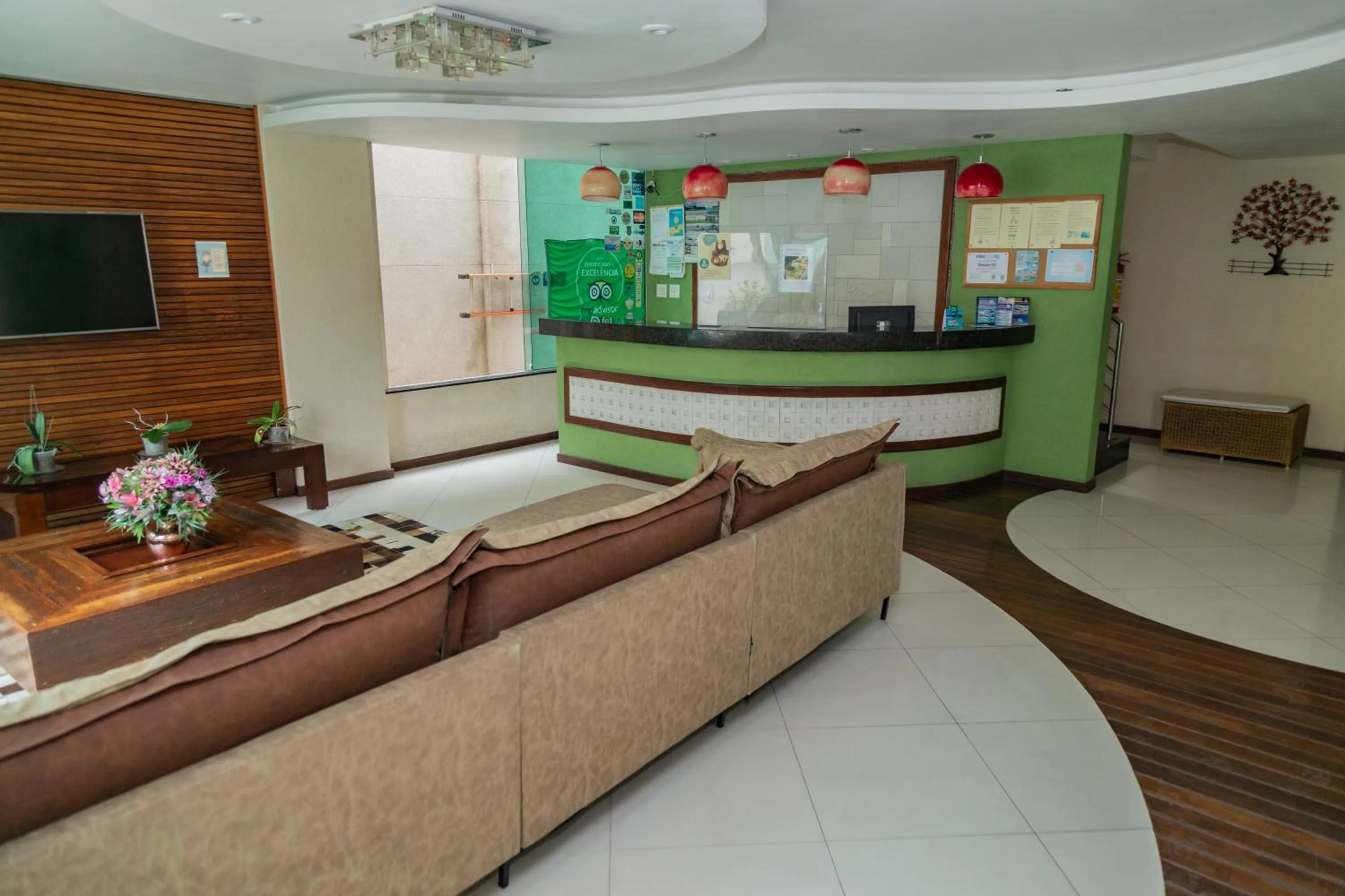 Communal lounge/ TV room in Pousada Brisa do Forte