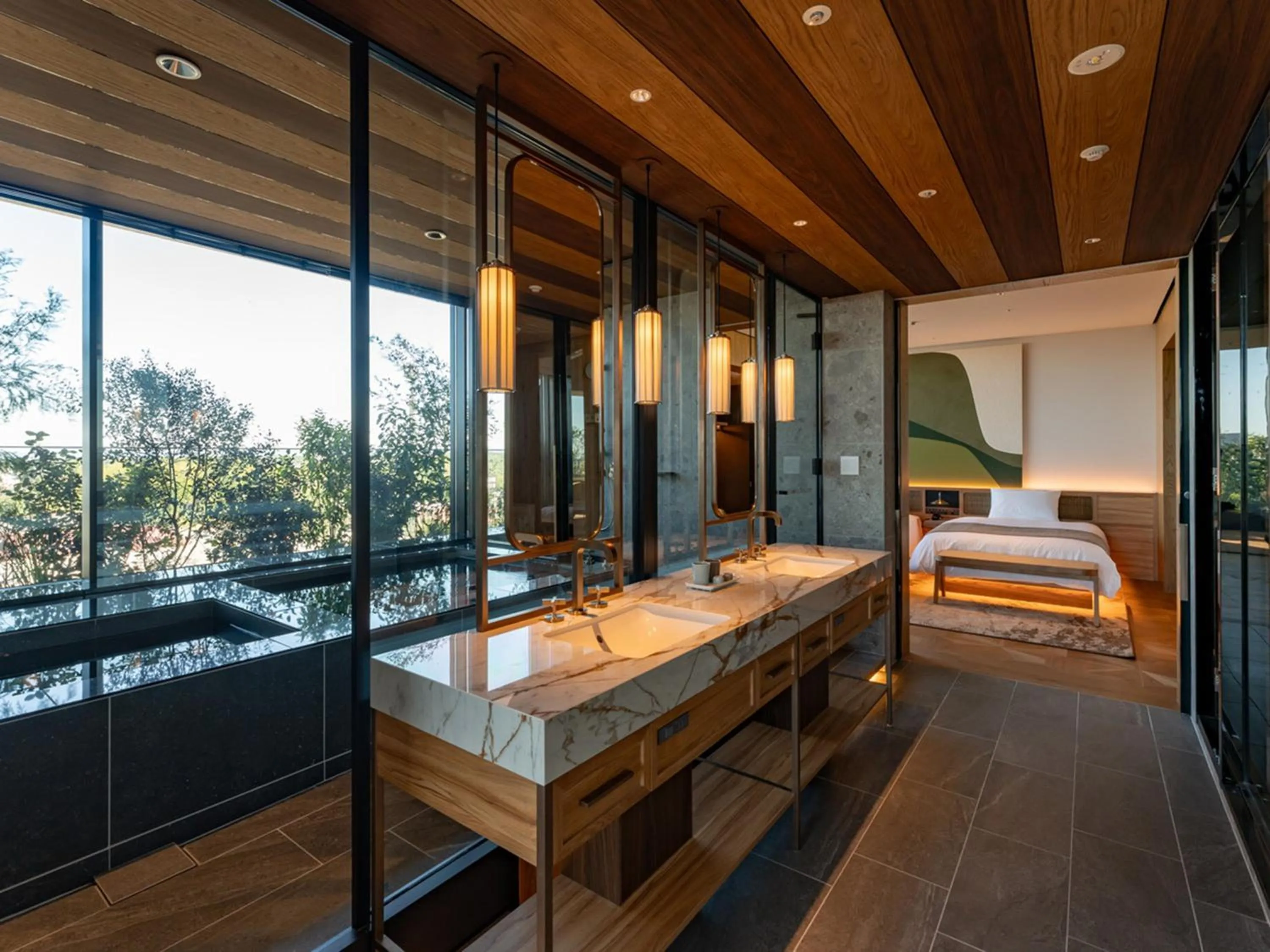 Bathroom, Bed in GREENITY IWATA