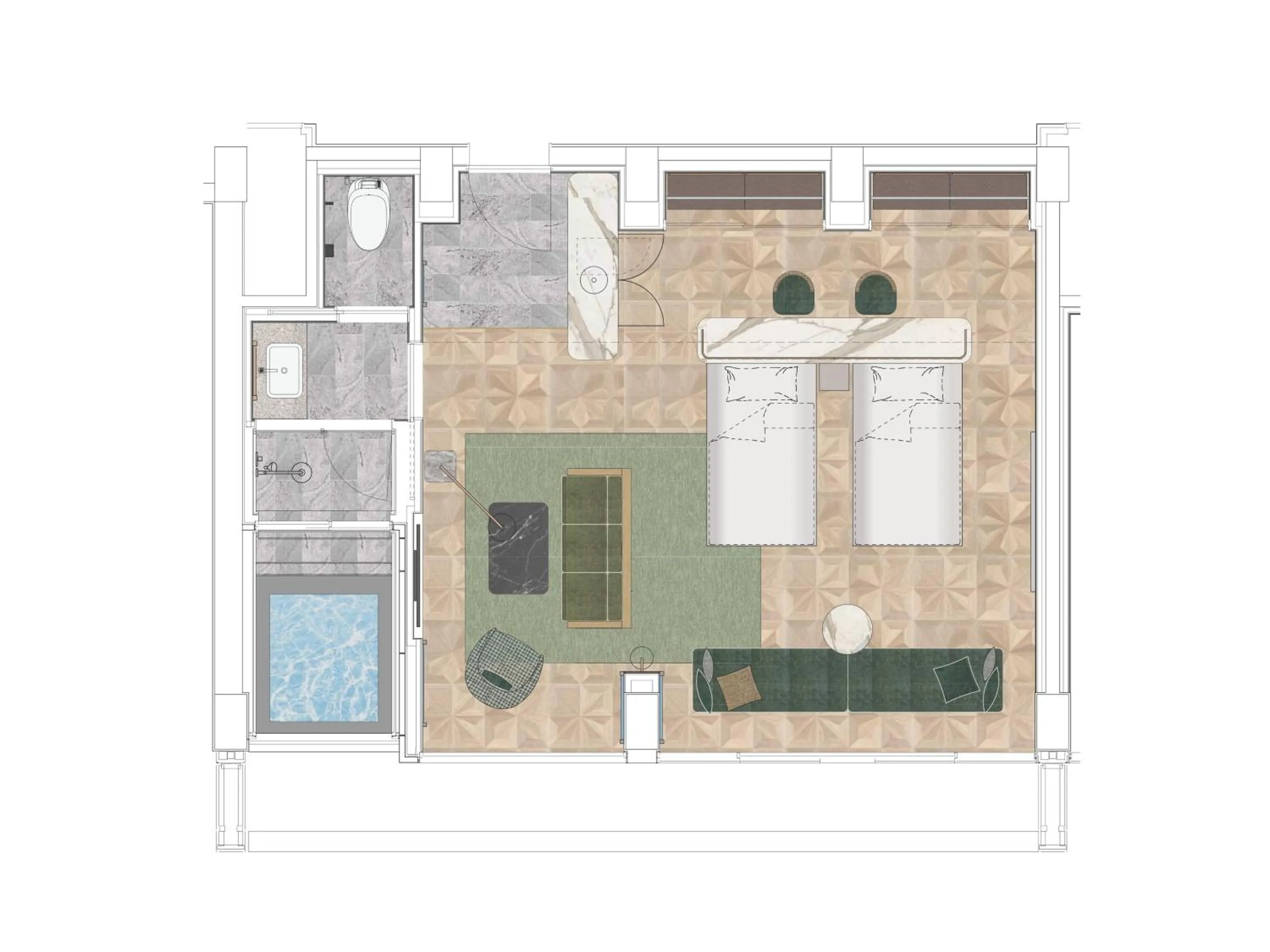 Floor plan in GREENITY IWATA