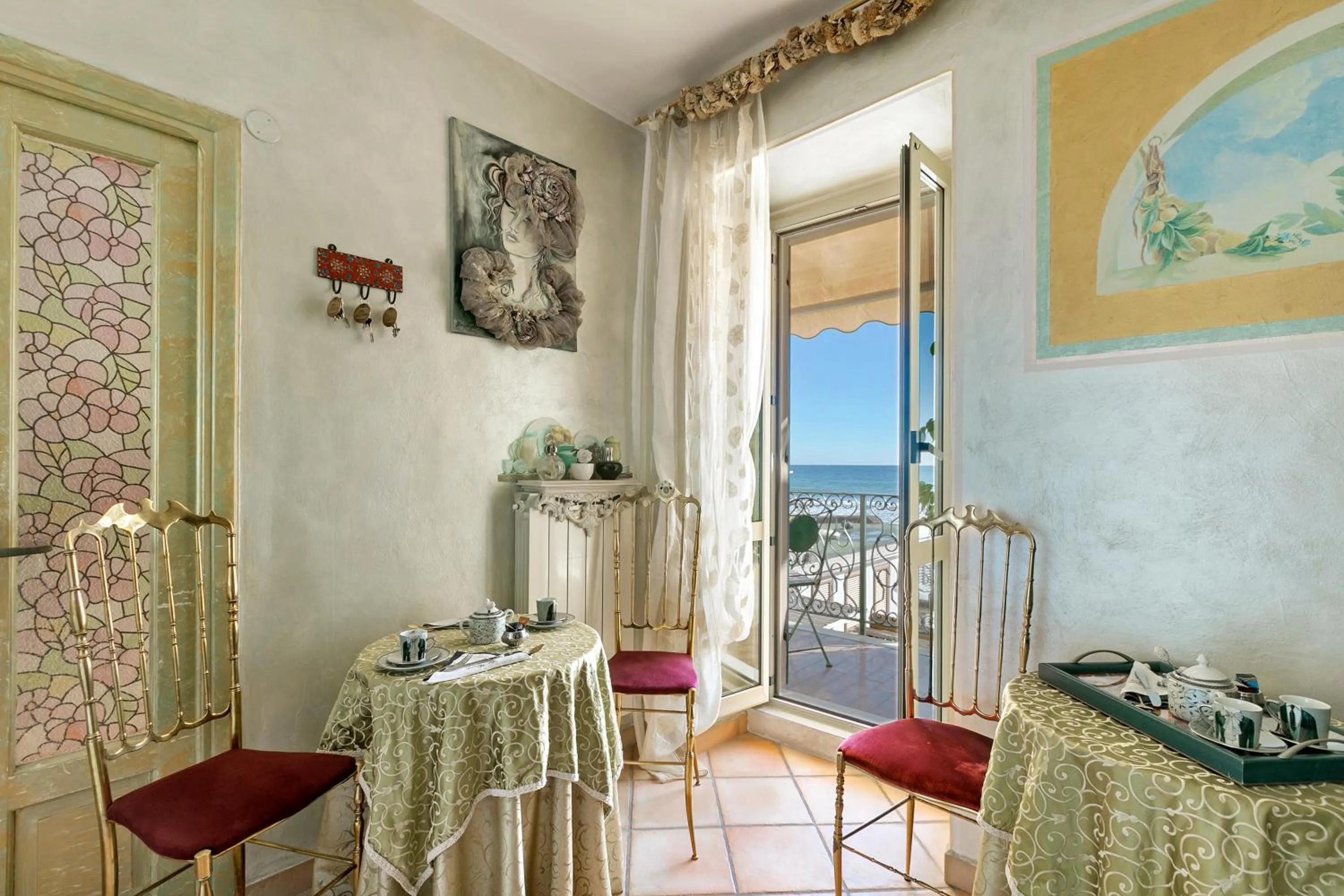 Living room in B&B Da Giueli Rooms On The Seafront