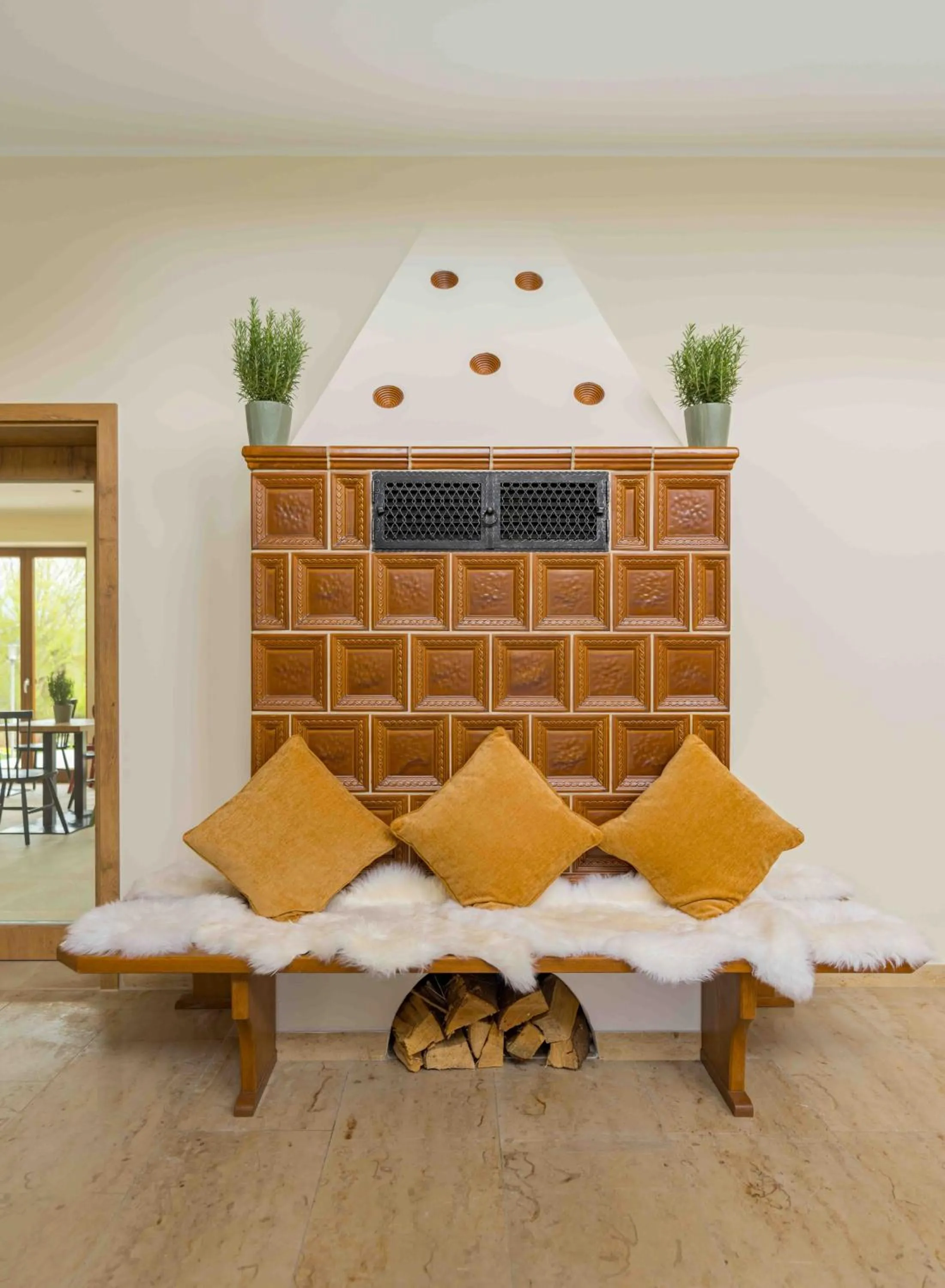 fireplace in Chalet An der Brunnader - Ihr perfekter Rückzugsort in der Bayerischen Toskana