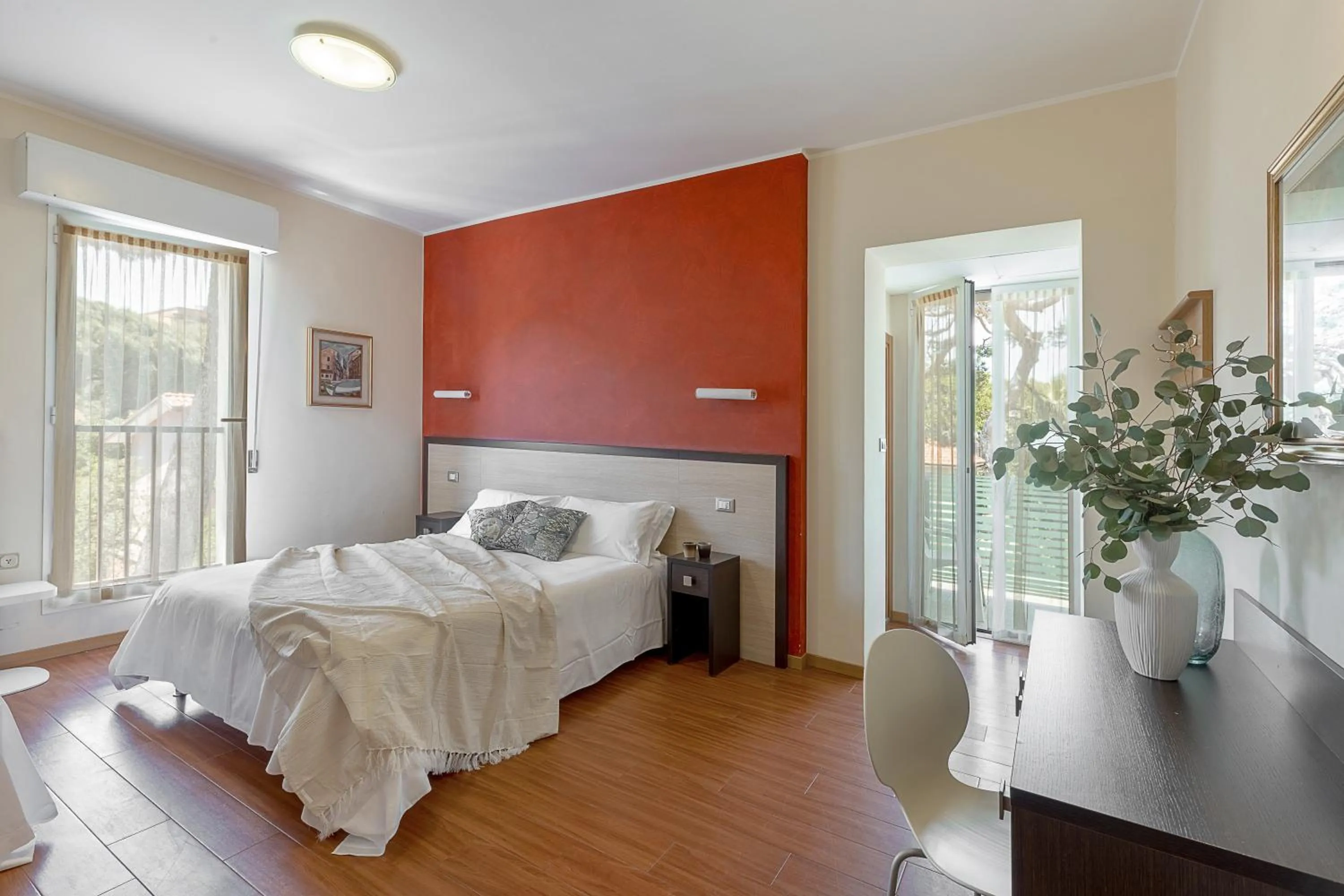 Bedroom, Bed in Hotel Adriatica con Piscina