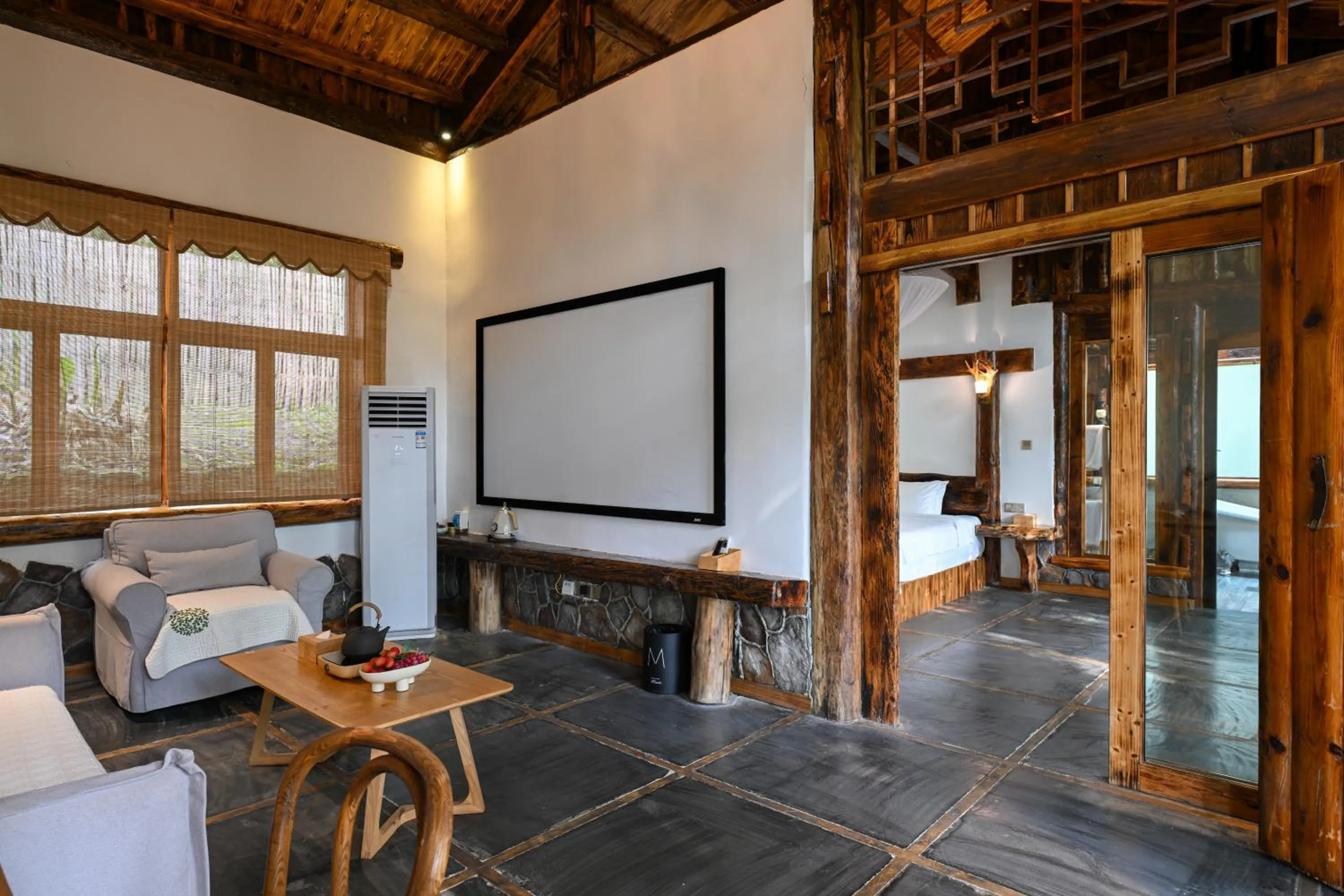 Living room in No.5 Valley Lodge