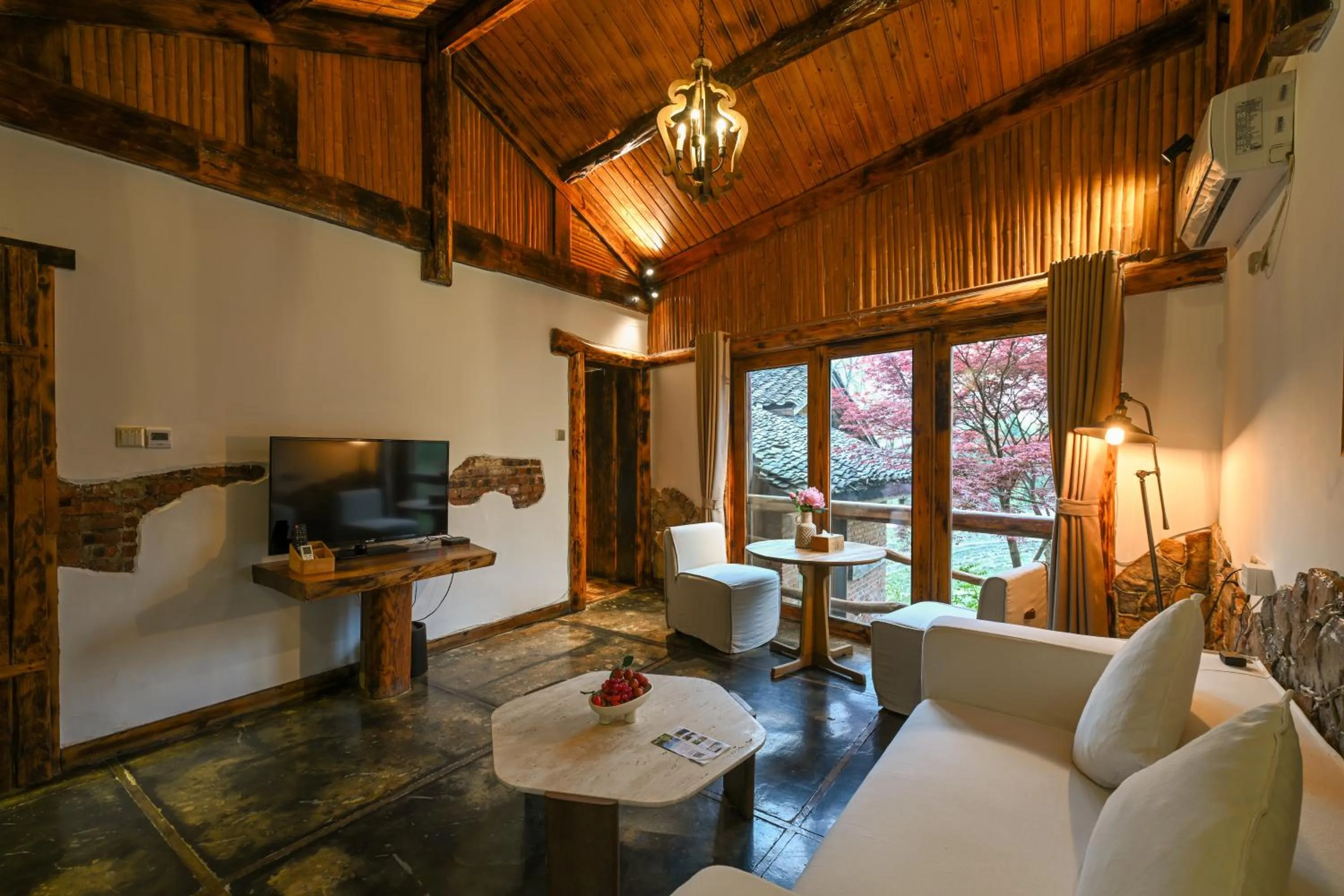 Living room in No.5 Valley Lodge