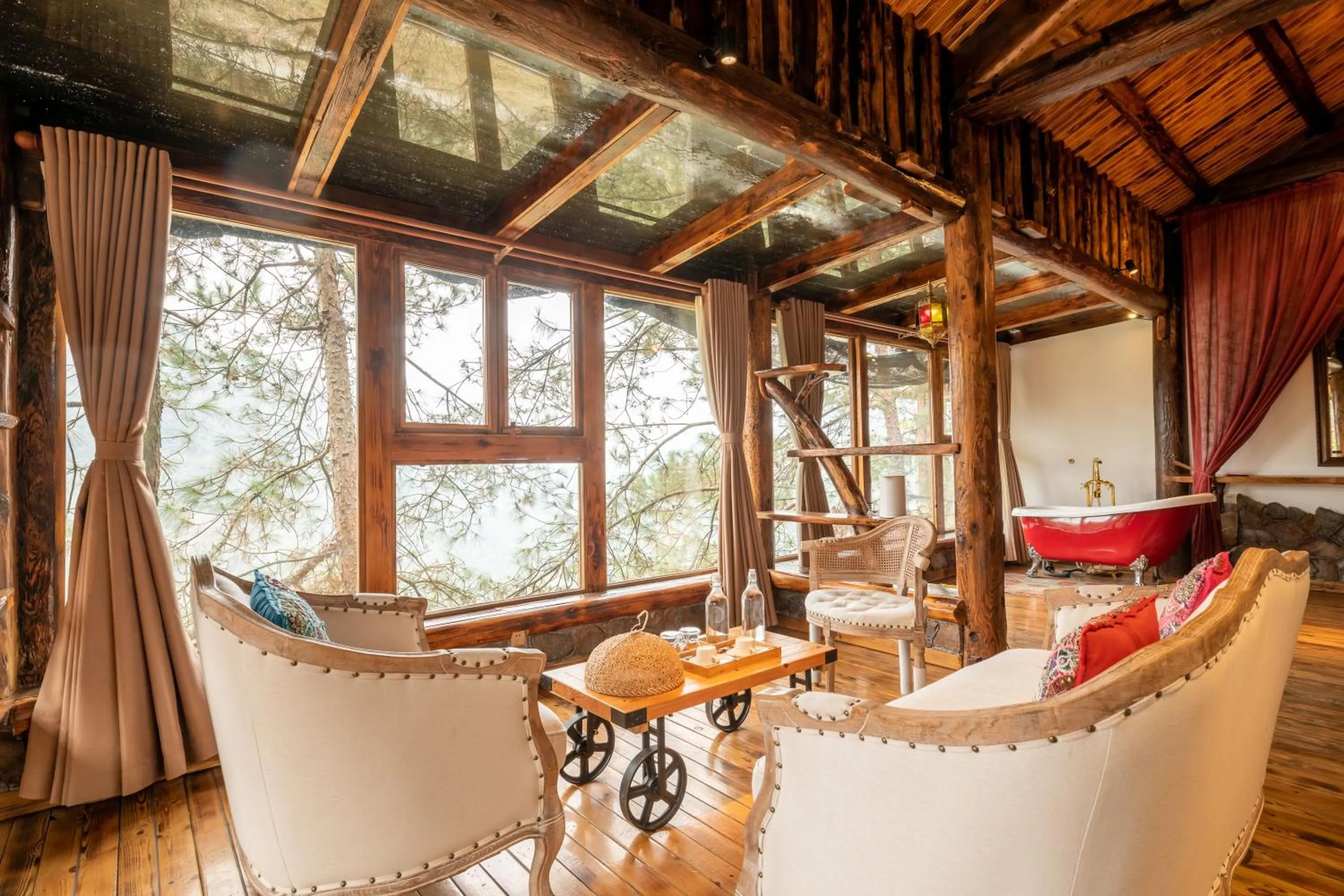 Living room in No.5 Valley Lodge