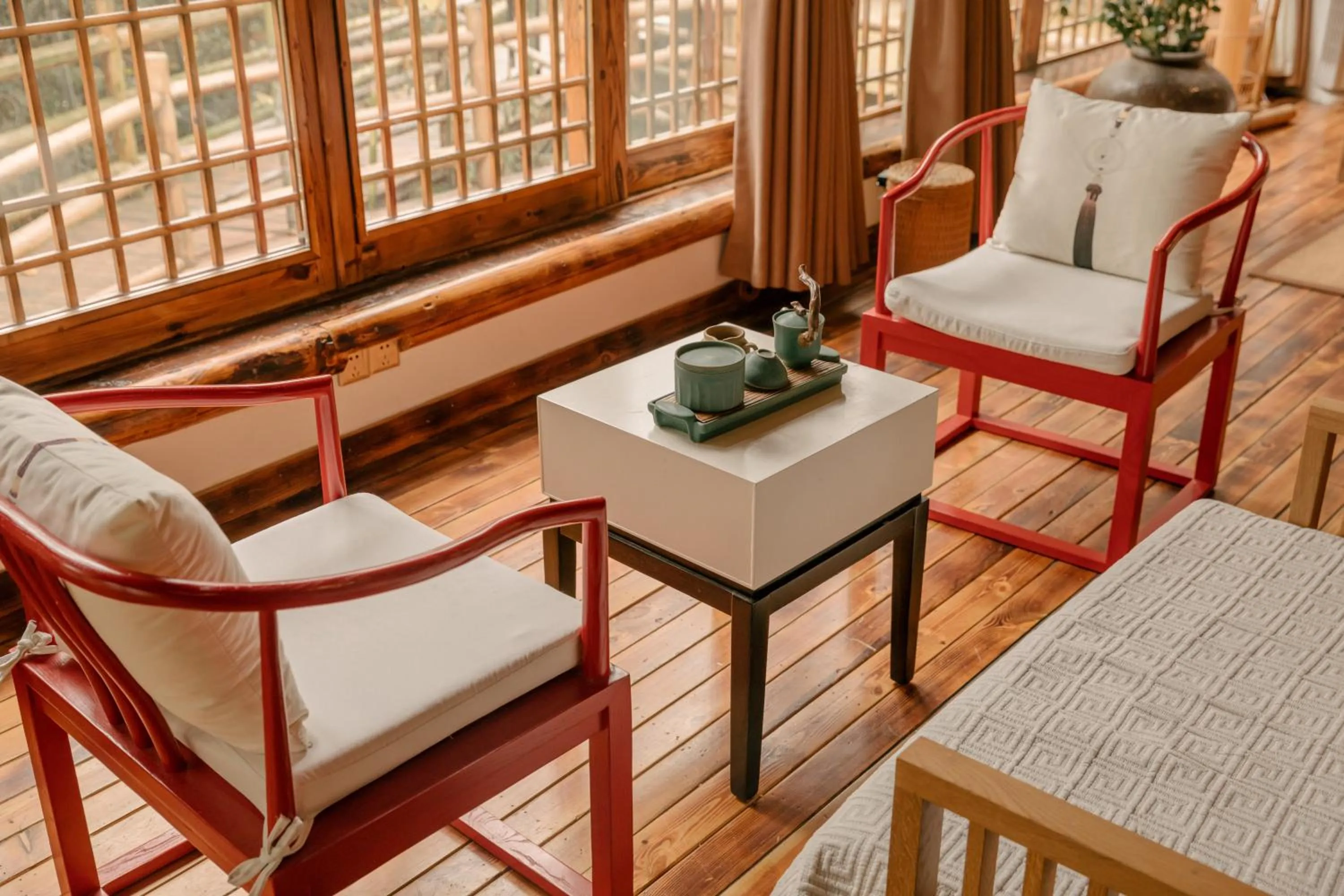 Living room in No.5 Valley Lodge