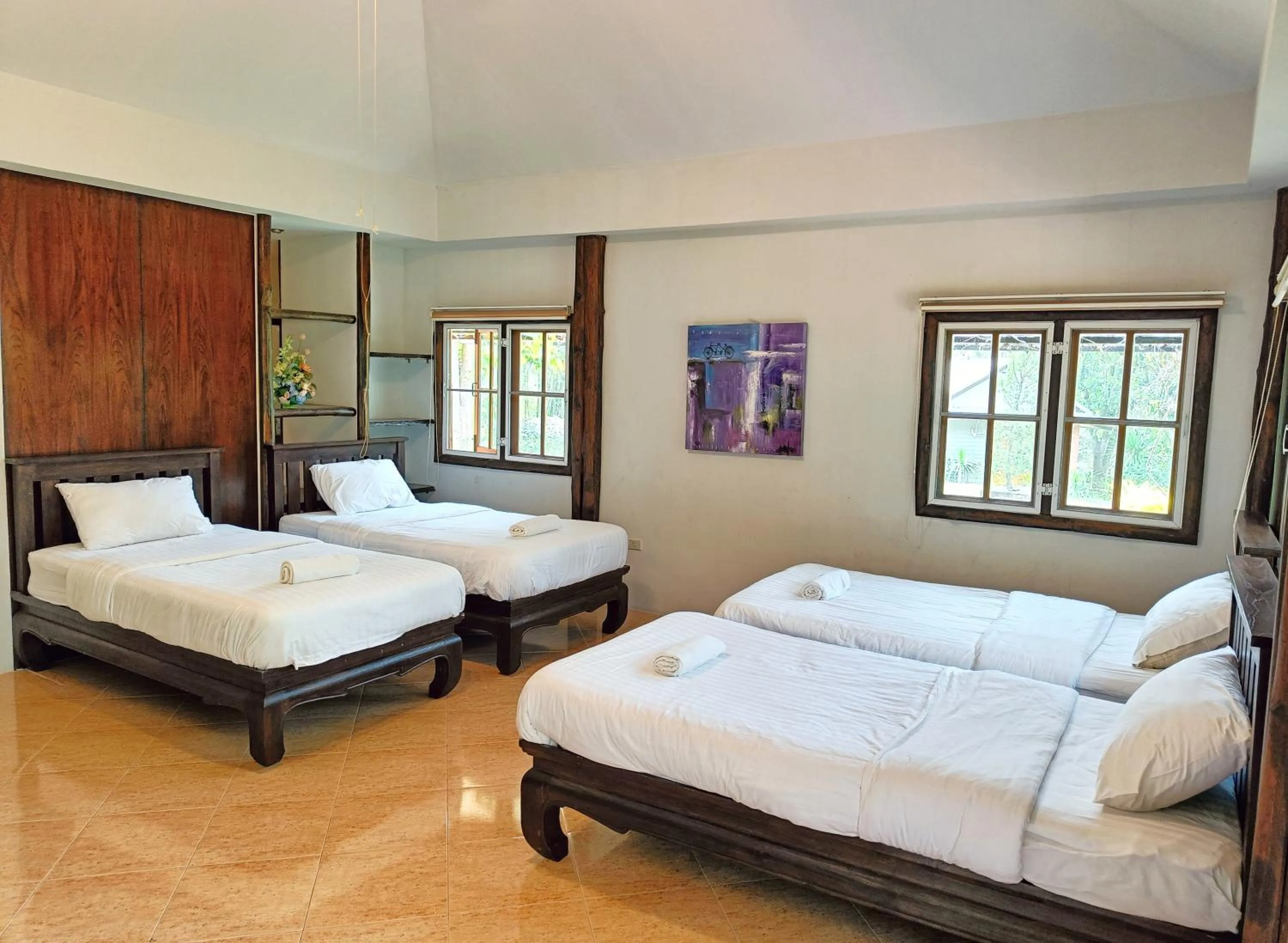 Bed in Kong Garden Resort