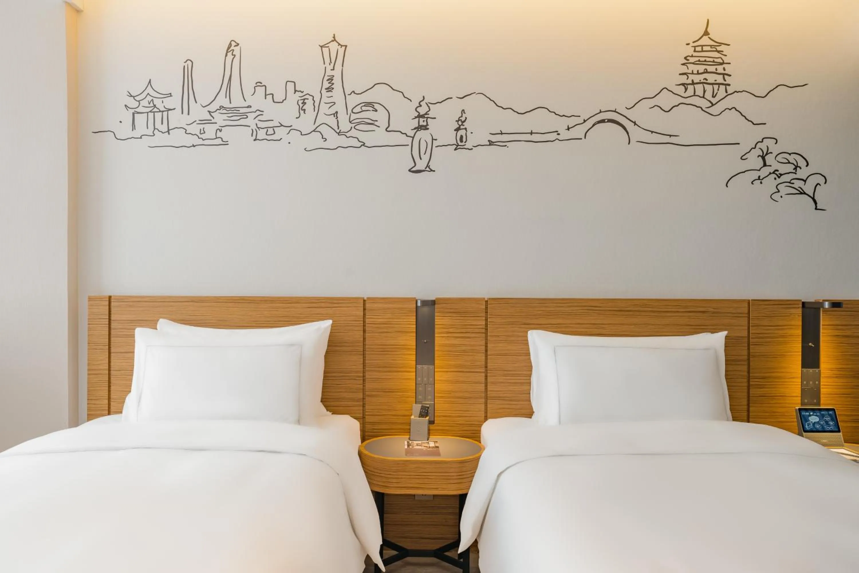 Bed in UrCove by HYATT Hangzhou Riverside CBD