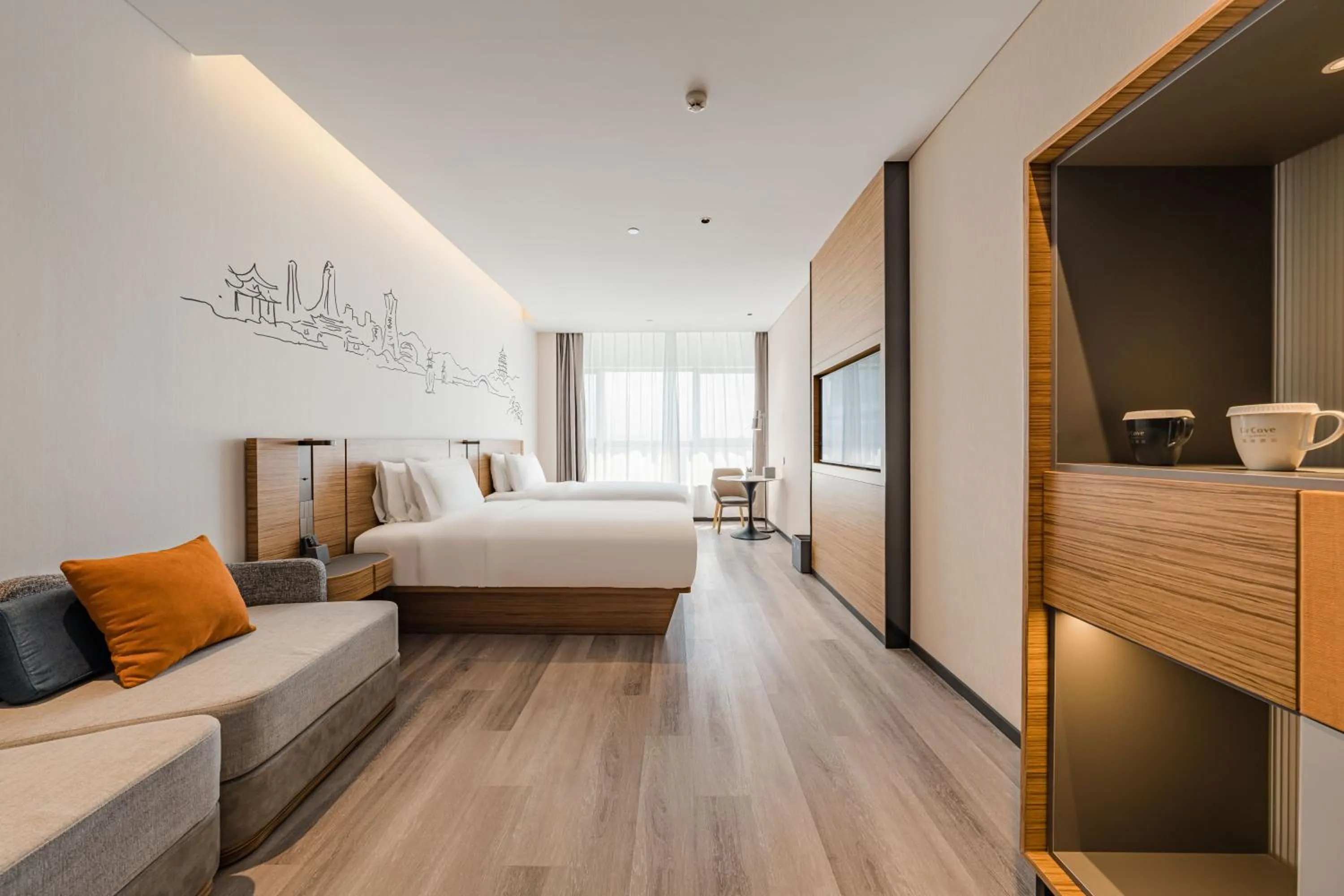 Bed in UrCove by HYATT Hangzhou Riverside CBD