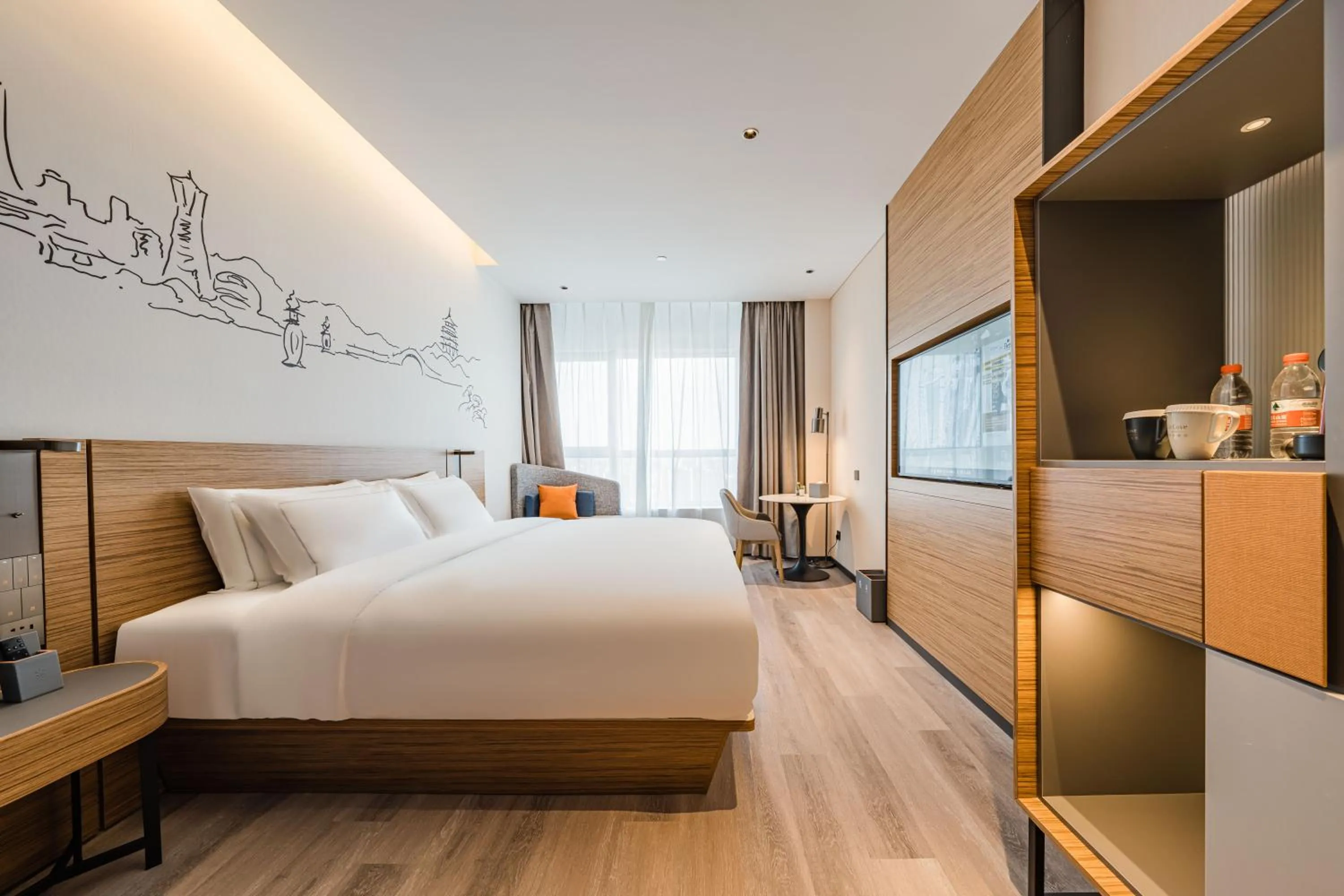 Bed in UrCove by HYATT Hangzhou Riverside CBD