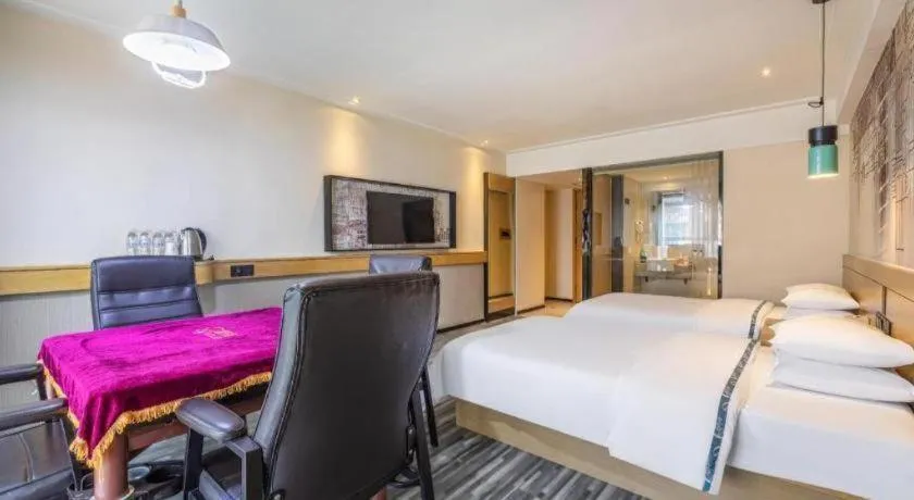 Bed in City Comfort Inn Wuhan Wangjiawan Yulong Road Metro Station