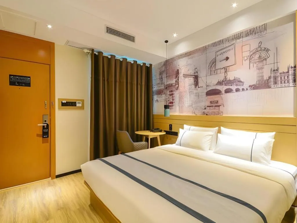 Bed in City Comfort Inn Wuhan Yuanlin Road Metro Station