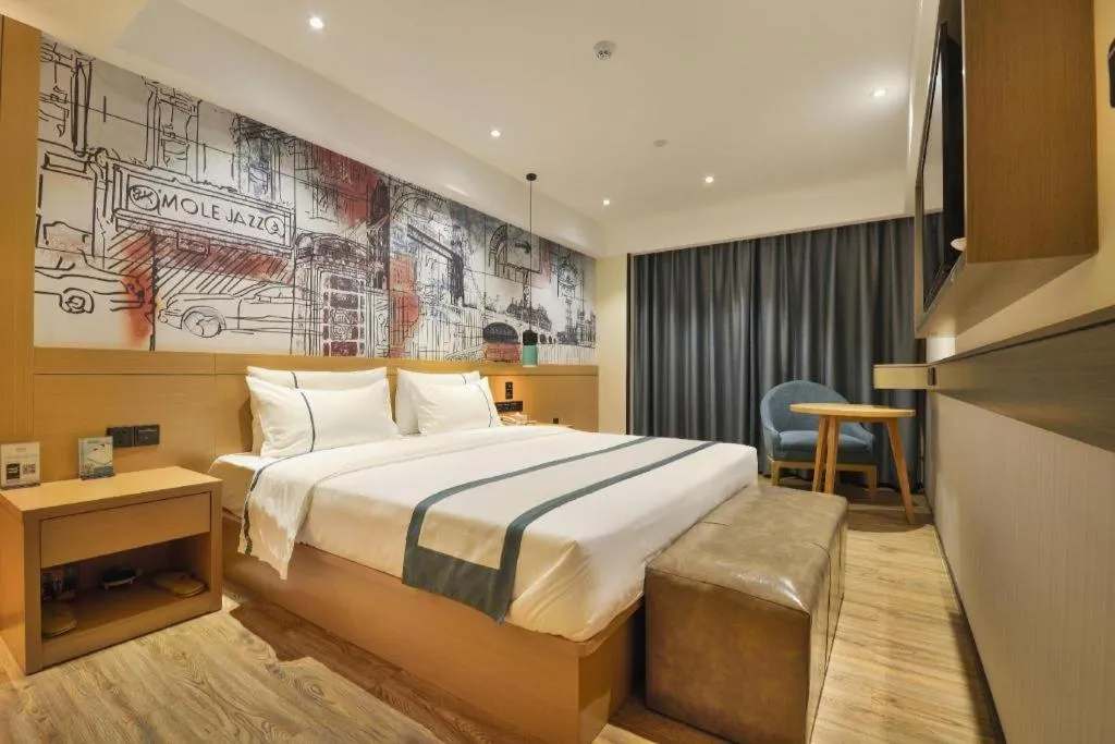 Bed in City Comfort Inn Wuhan Hankou Bei Light Rail Station