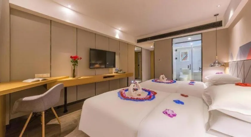 Bed in Borrman Hotel Kunming Dianchi South Asia Fengqingyuan