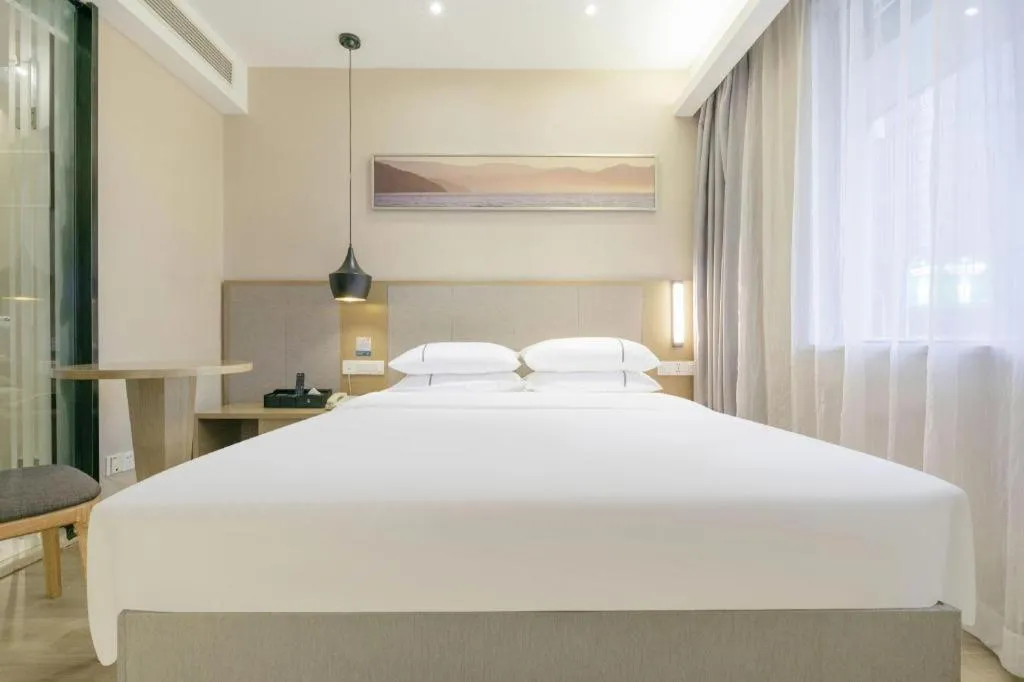 Bed in City Comfort Inn Wuhan Xudong Street Wangjiadun Metro Station