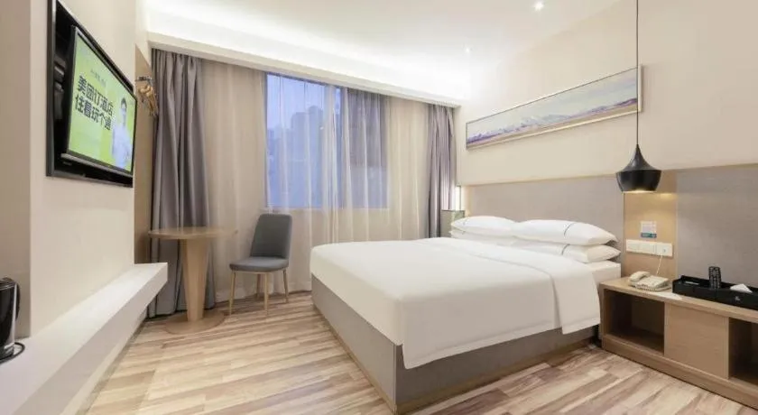 Bed in City Comfort Inn Wuhan Xudong Street Wangjiadun Metro Station