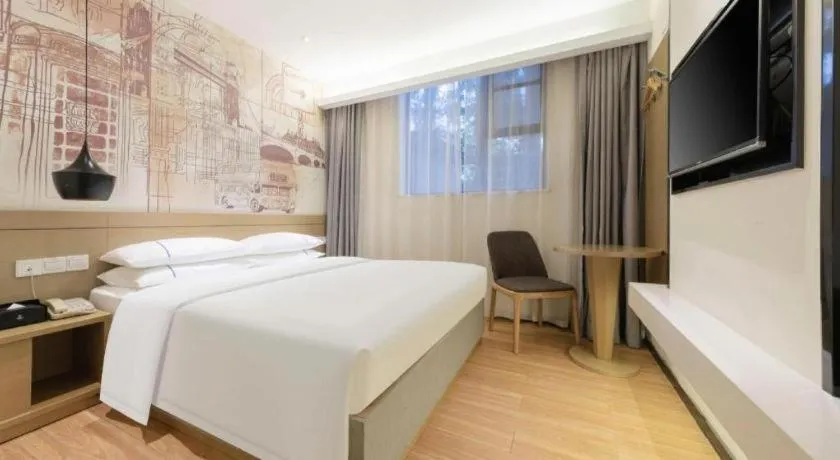 Bed in City Comfort Inn Wuhan Xudong Street Wangjiadun Metro Station