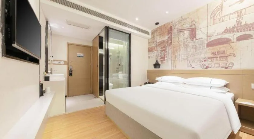 Bed in City Comfort Inn Wuhan Xudong Street Wangjiadun Metro Station