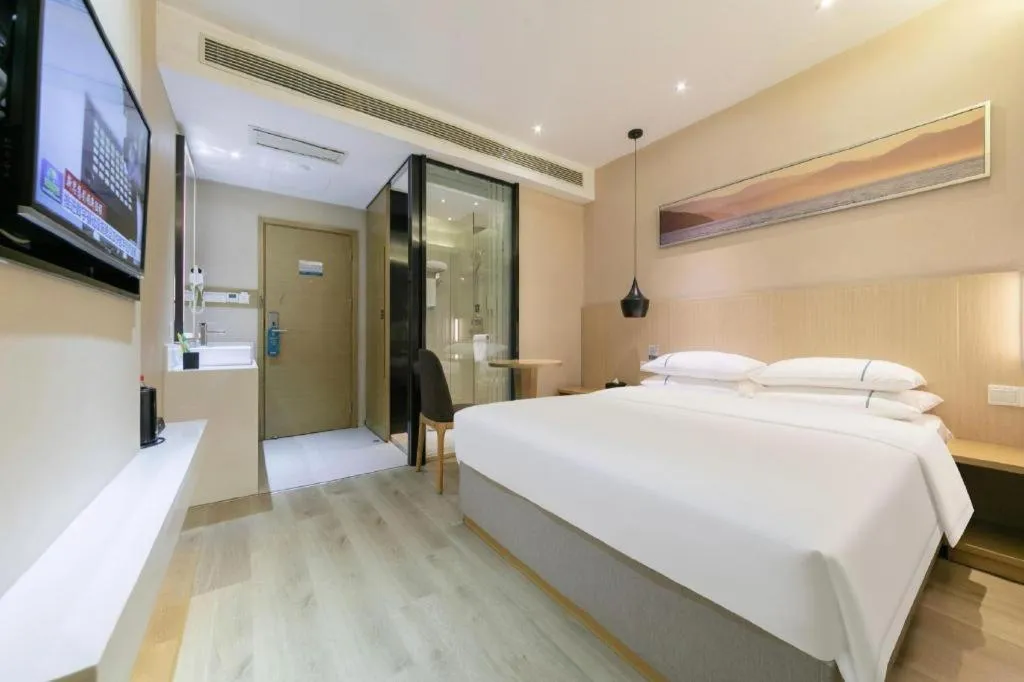 Bed in City Comfort Inn Wuhan Xudong Street Wangjiadun Metro Station
