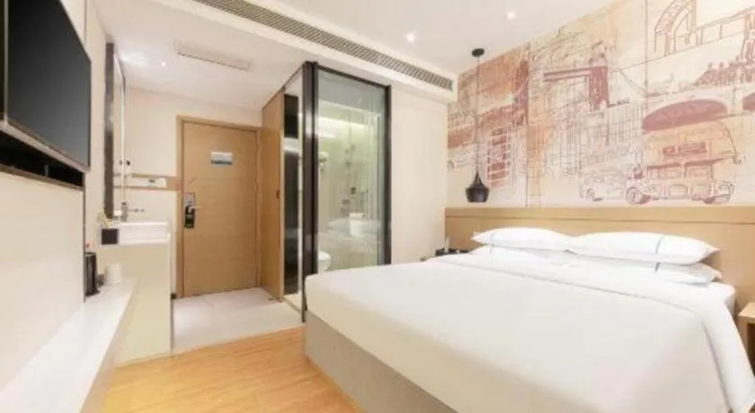 Bed in City Comfort Inn Wuhan Xudong Street Wangjiadun Metro Station