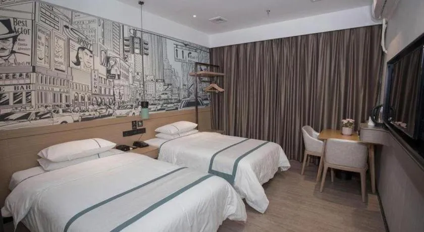 Bed in City Comfort Inn Guangzhou Shisanhang Shachong Metro Station