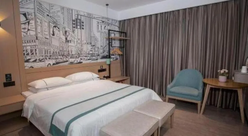 Bed in City Comfort Inn Guangzhou Shisanhang Shachong Metro Station