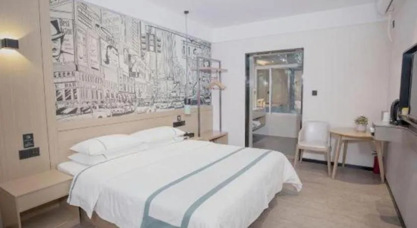 Bed in City Comfort Inn Guangzhou Shisanhang Shachong Metro Station