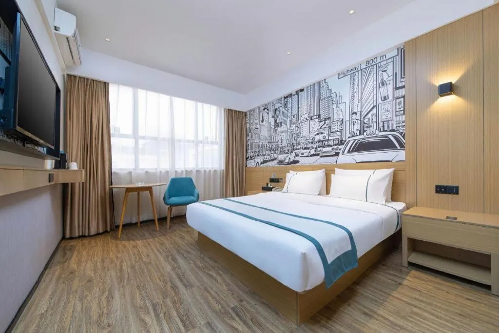 Bed in City Comfort Inn Haikou Zhongjie Road Walking Street