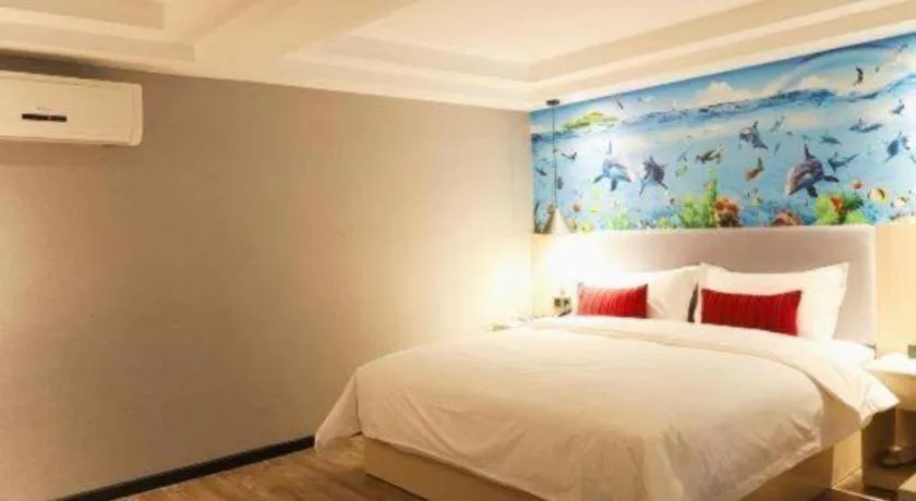 Bed in Borrman Hotel Dongguan Houjie Wanda Plaza Liaoxia Metro Station