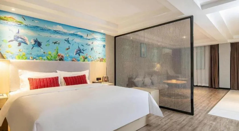 Bed in Borrman Hotel Dongguan Houjie Wanda Plaza Liaoxia Metro Station