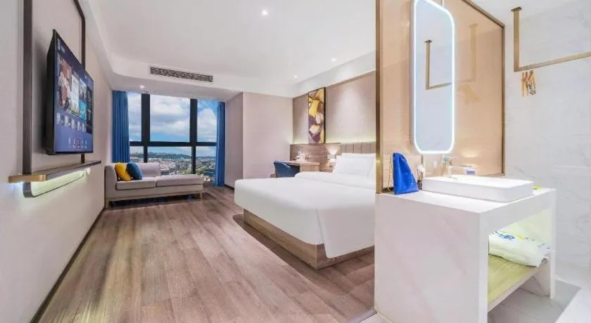 Bed in 7 Days Premium Hotel Chongqing Jiangbei International Airport Terminal 3