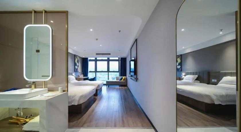 Bed in 7 Days Premium Hotel Chongqing Jiangbei International Airport Terminal 3