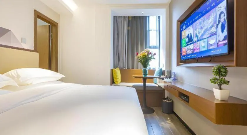 Bed in Borrman Hotel Guangzhou Southern Hospital Meihuayuan Metro Station