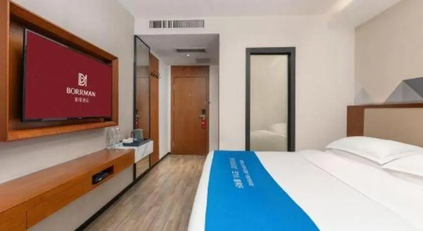 Bed in Borrman Hotel Guangzhou Southern Hospital Meihuayuan Metro Station