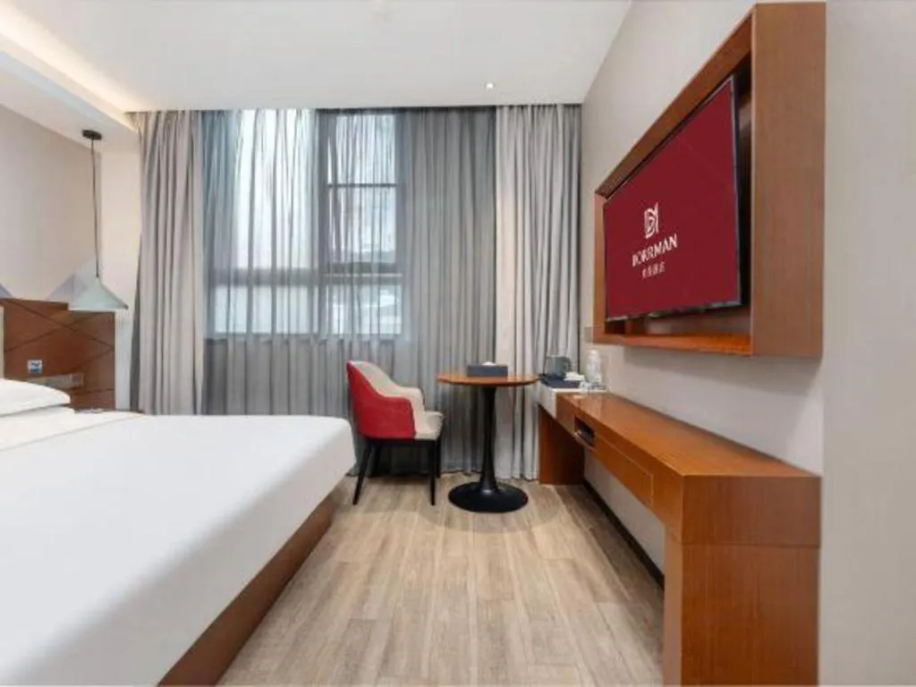 Bed in Borrman Hotel Guangzhou Southern Hospital Meihuayuan Metro Station