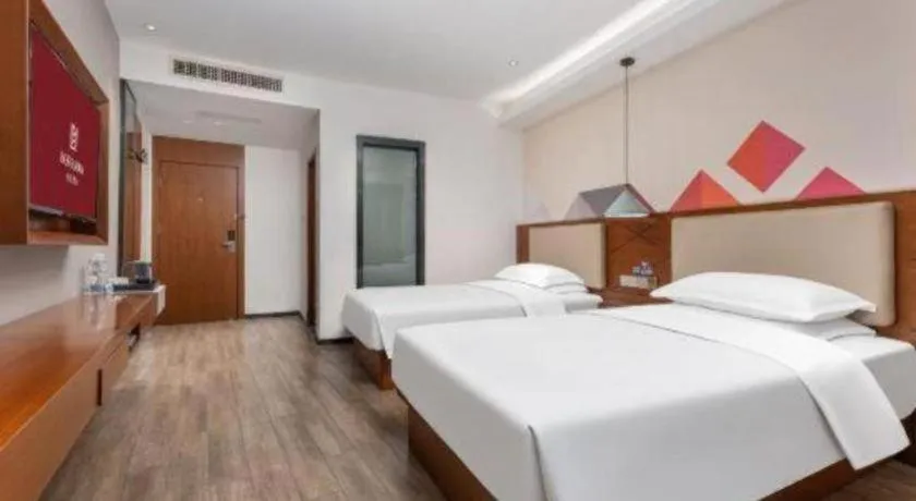 Bed in Borrman Hotel Guangzhou Southern Hospital Meihuayuan Metro Station