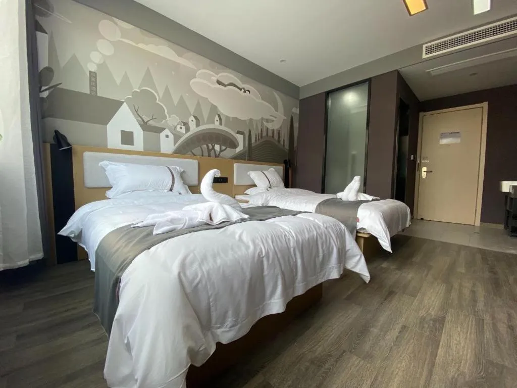 Bed in Thank Inn Hotel Zhejiang Ningbo Haishu Yinzhou Avenue Metro Station