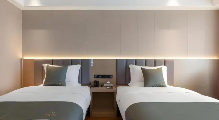 Bed in Gya Hotel Kunming Zijin Center Xiaodongcun Metro Station