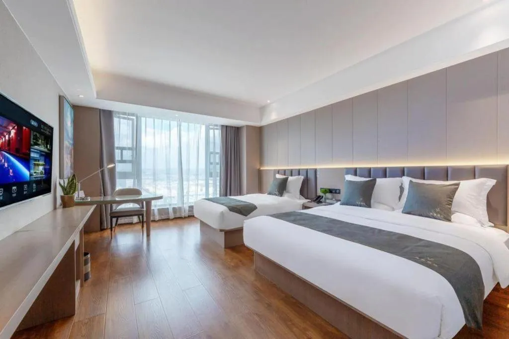 Bed in Gya Hotel Kunming Zijin Center Xiaodongcun Metro Station