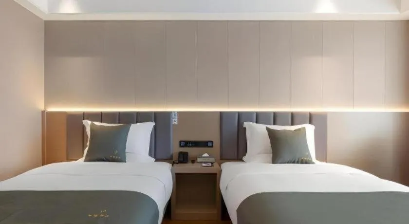 Bed in Gya Hotel Kunming Zijin Center Xiaodongcun Metro Station