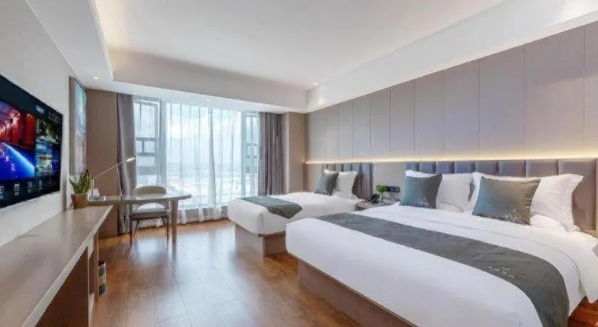 Bed in Gya Hotel Kunming Zijin Center Xiaodongcun Metro Station