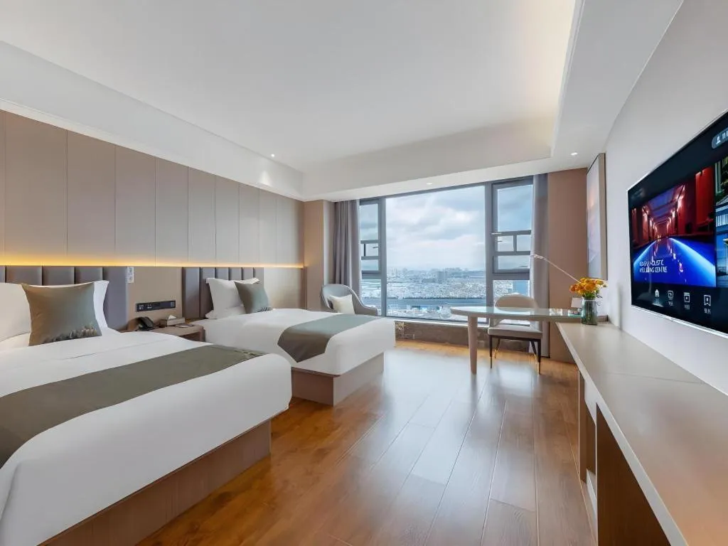 Bed in Gya Hotel Kunming Zijin Center Xiaodongcun Metro Station