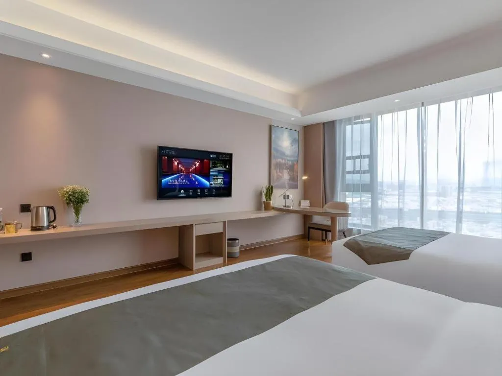 Bed in Gya Hotel Kunming Zijin Center Xiaodongcun Metro Station