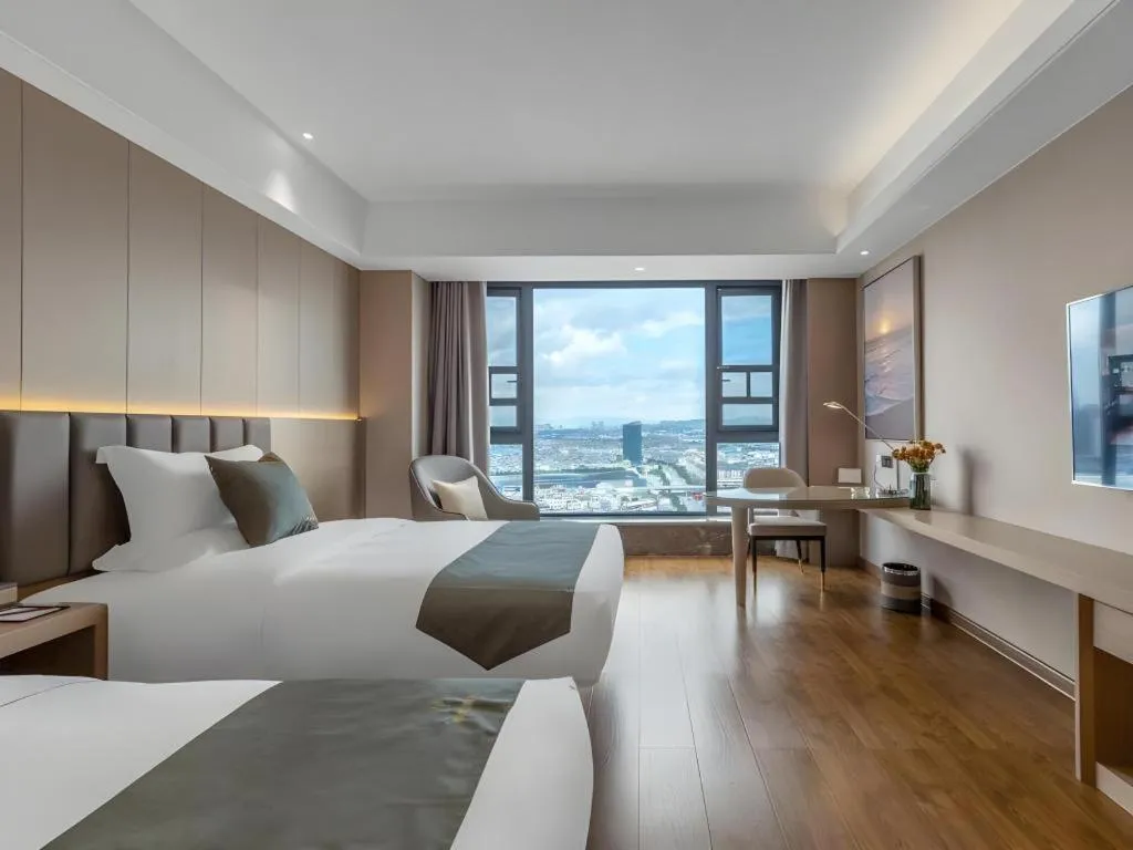 Bed in Gya Hotel Kunming Zijin Center Xiaodongcun Metro Station