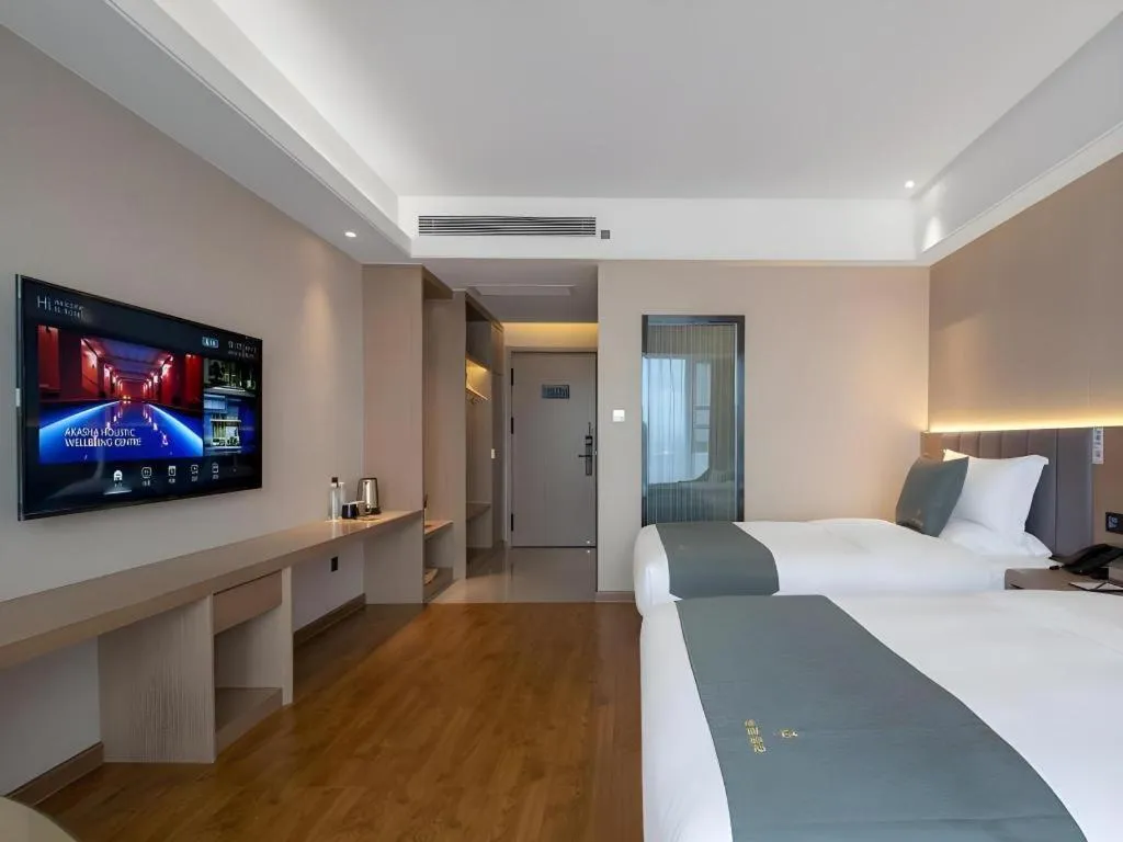 Bed in Gya Hotel Kunming Zijin Center Xiaodongcun Metro Station