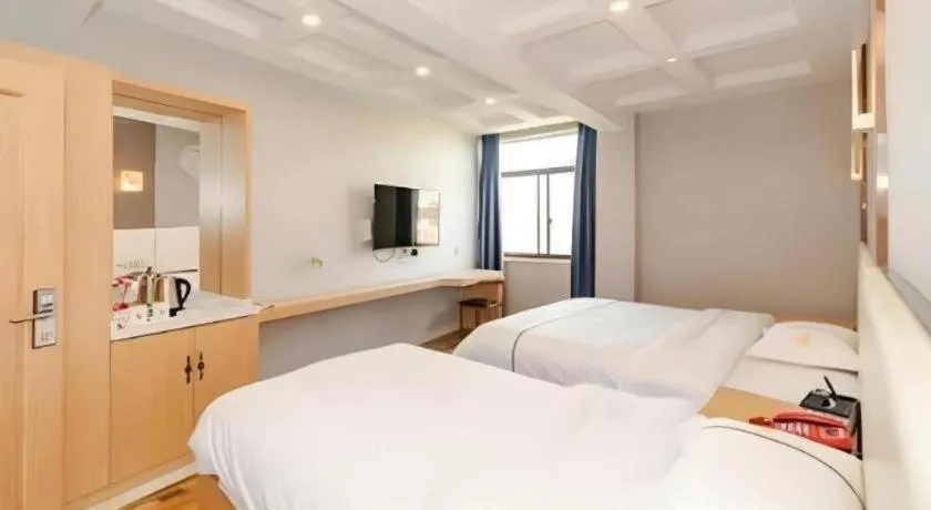 Bed in Shell Hotel Jiangsu Kunshan Lujia Town Youyi Road