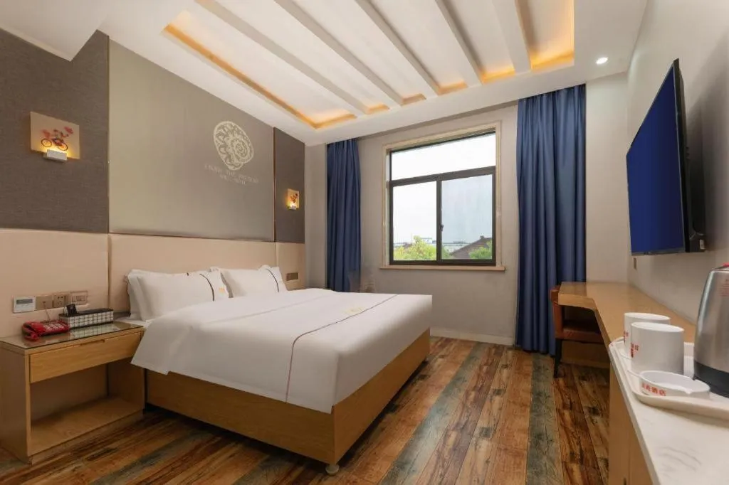 Bed in Shell Hotel Jiangsu Kunshan Lujia Town Youyi Road