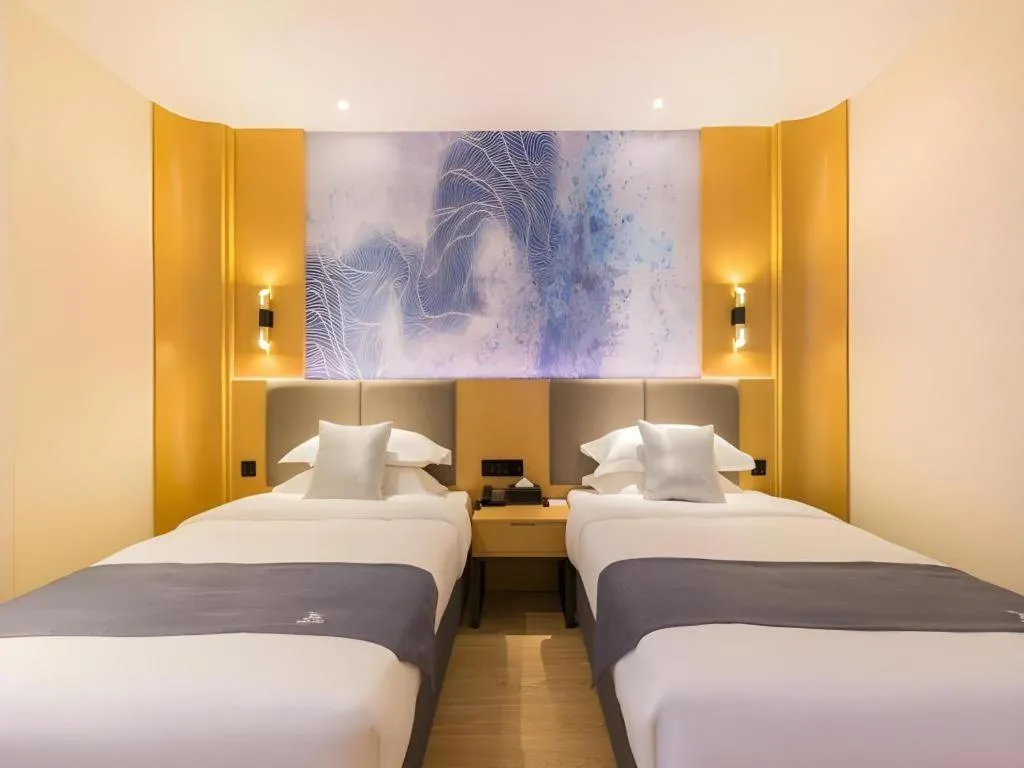 Bed in GreenTree Eastern Hotel Tianjin Dongli Development Zone Xinli Metro Station